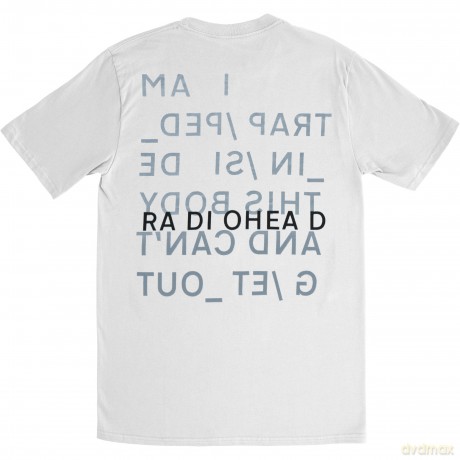 Radiohead: Unisex T-Shirt: Trapped (White) (Back Print) (Small)