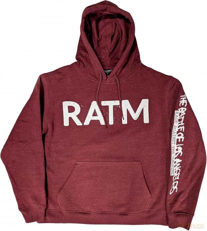 Rage Against The Machine: Unisex Pullover Hoodie: Battle 99. (Maroon Red) (Back Print) (XX-Large)