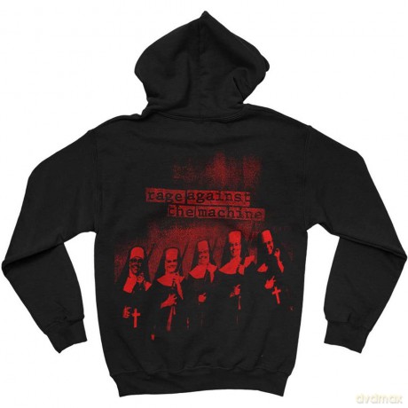 Rage Against The Machine: Unisex Pullover Hoodie: Nuns (Black) (Back Print) (Small)