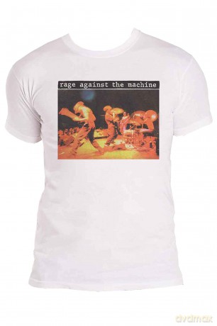 Rage Against The Machine: Unisex T-Shirt: Anger Is A Gift (White) (Back Print) (Medium)