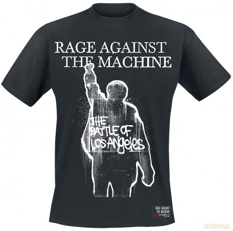 Rage Against The Machine: Unisex T-Shirt: BOLA Album Cover (Black) (Back Print) (Large)