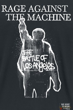 Rage Against The Machine: Unisex T-Shirt: BOLA Album Cover (Black) (Back Print) (Large)