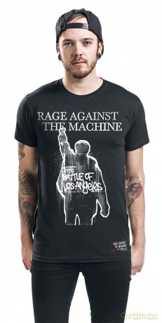 Rage Against The Machine: Unisex T-Shirt: BOLA Album Cover (Black) (Back Print) (Medium)