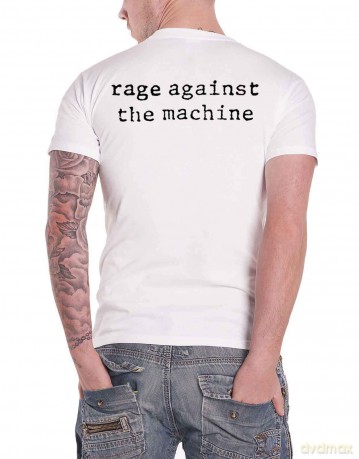 Rage Against The Machine: Unisex T-Shirt: Calm Like A Bomb (White) (Back Print) (X-Large)