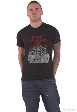 Rage Against The Machine: Unisex T-Shirt: Crowd Masks (Black) (Medium)