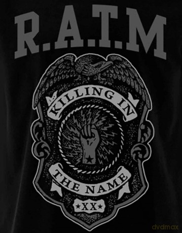 Rage Against The Machine: Unisex T-Shirt: Grey Police Badge (Black) (Small)