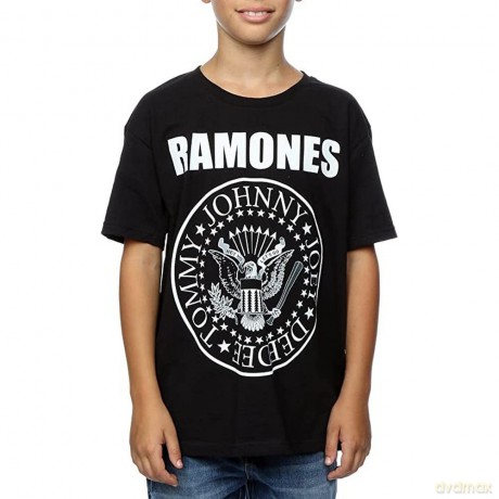 Ramones: Kids T-Shirt: Presidential Seal (Black) (11-12 Years)