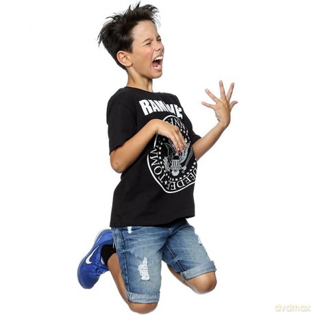 Ramones: Kids T-Shirt: Presidential Seal (Black) (11-12 Years)