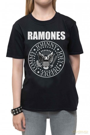 Ramones: Kids T-Shirt: Presidential Seal (Black) (12-13 Years)