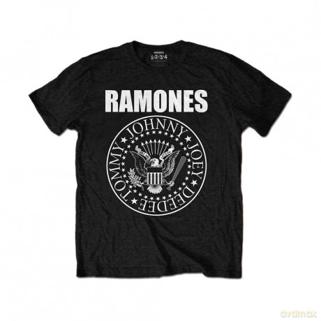 Ramones: Kids T-Shirt: Presidential Seal (Black) (7-8 Years)