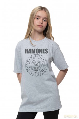 Ramones: Kids T-Shirt: Presidential Seal (Heather Grey) (5-6 Years)