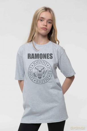 Ramones: Kids T-Shirt: Presidential Seal (Heather Grey) (9-10 Years)