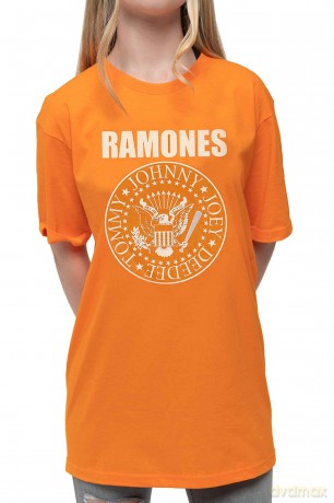 Ramones: Kids T-Shirt: Presidential Seal (Orange) (7-8 Years)