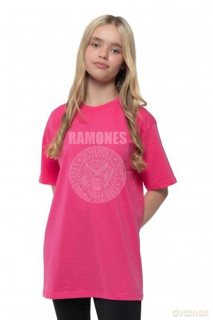 Ramones: Kids T-Shirt: Presidential Seal (Pink) (13-14 Years)