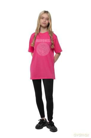 Ramones: Kids T-Shirt: Presidential Seal (Pink) (13-14 Years)