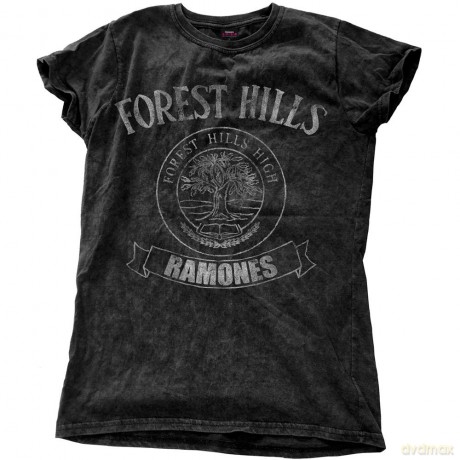 Ramones: Ladies Fashion Tee: Forest Hills Vintage with Snow Wash Finishing (Small)