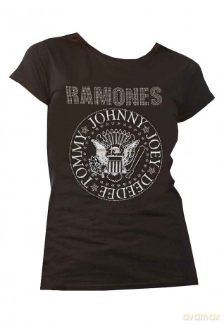 Ramones: Ladies T-Shirt: Presidential Seal (Black) (Embellished) (Medium)