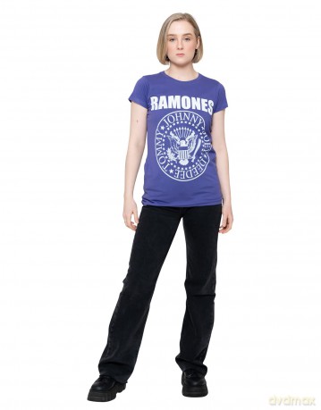 Ramones: Ladies T-Shirt: Presidential Seal (Purple) (Small)