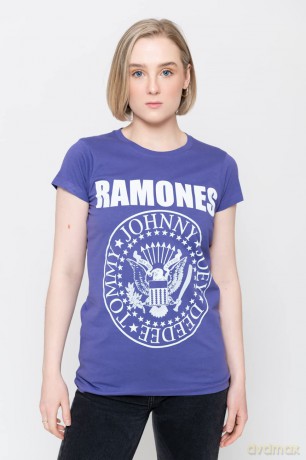 Ramones: Ladies T-Shirt: Presidential Seal (Purple) (X-Small)