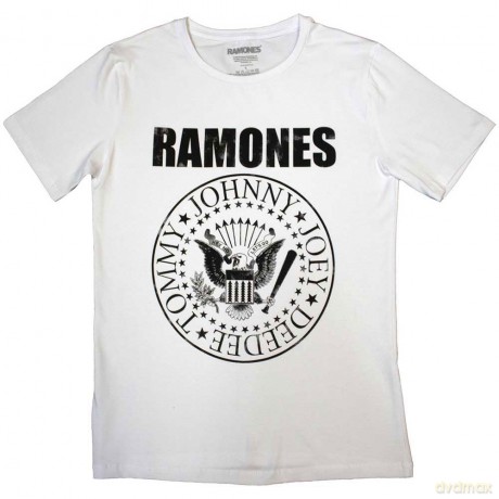 Ramones: Ladies T-Shirt: Presidential Seal (White) (Medium)