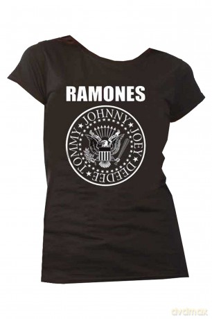 Ramones: Ladies T-Shirt: Seal (Black) (Skinny Fit) (X-Small)