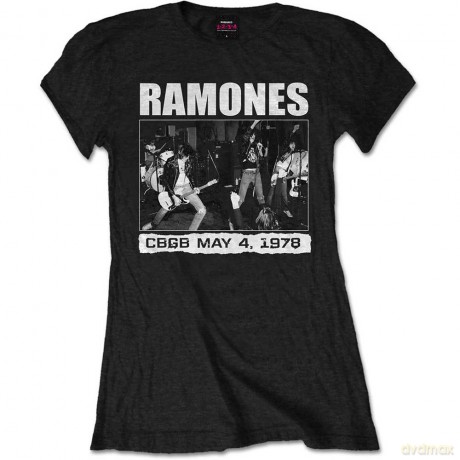 Ramones: Ladies Tee: CBGB 1978 (Large)