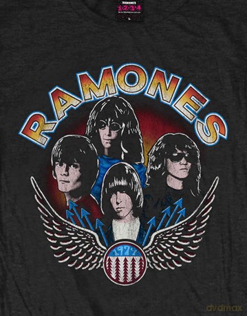 Ramones: Ladies Tee: Vintage Wings Photo (Large)