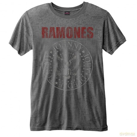 Ramones: Men's Fashion Tee: Presidential Seal (Burn Out) (Small)