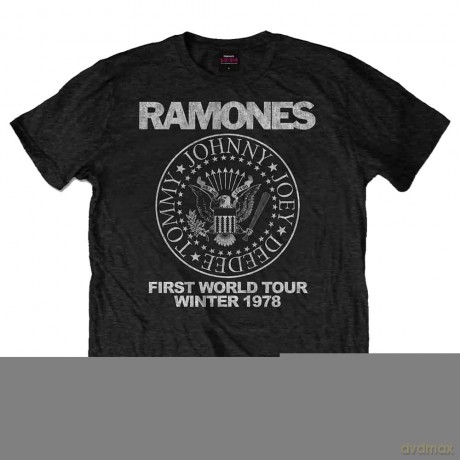 Ramones: Men's Tee: First World Tour 1978 (Large)