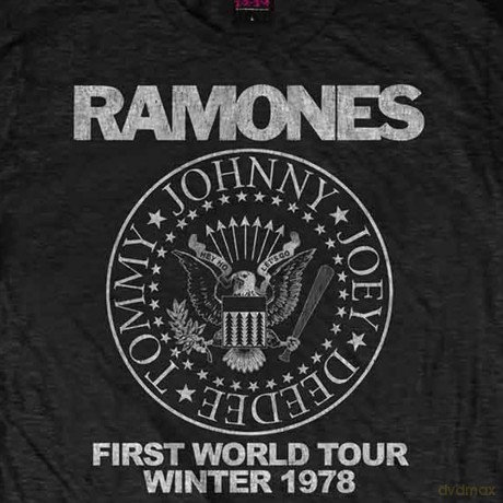 Ramones: Men's Tee: First World Tour 1978 (Medium)