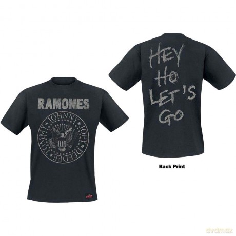 Ramones: Men's Tee: Seal Hey Ho (Back Print) (X-Large)