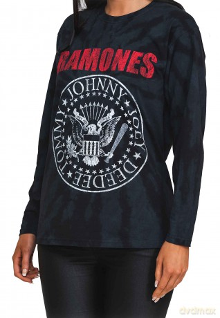 Ramones: Unisex Long Sleeve T-Shirt: Presidential Seal (Black) (Wash Collection) (XX-Large)