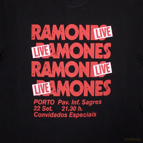 Ramones: Unisex Oversized Boxy T-Shirt: Concert (Black) (Medium)