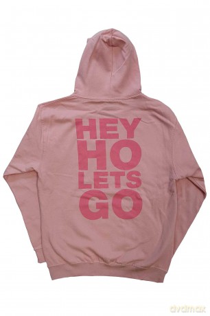 Ramones: Unisex Pullover Hoodie: Pink Hey Ho Seal (Pink) (Back Print) (Medium)