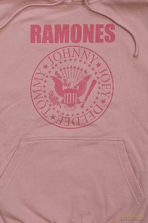 Ramones: Unisex Pullover Hoodie: Pink Hey Ho Seal (Pink) (Back Print) (Medium)