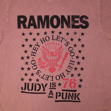 Ramones: Unisex Stone Wash T-Shirt: Hey Ho Judy (Kashmir Red) (Large)