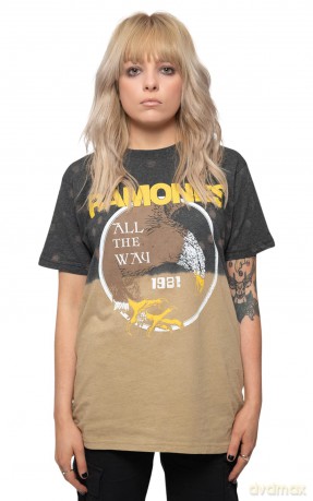 Ramones: Unisex T-Shirt: All The Way (Black) (Wash Collection) (XX-Large)