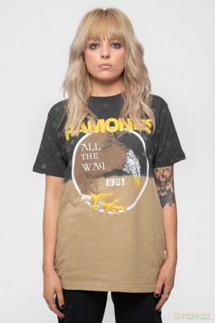 Ramones: Unisex T-Shirt: All The Way (Black) (Wash Collection) (XX-Large)