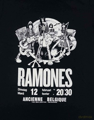 Ramones: Unisex T-Shirt: Belgique (Black) (XX-Large)