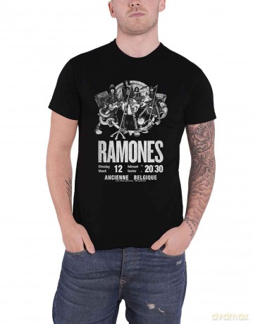 Ramones: Unisex T-Shirt: Belgique Eco (Black) (Small)