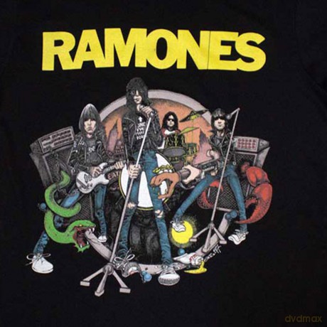 Ramones: Unisex T-Shirt: Cartoon Band (Black) (Small)