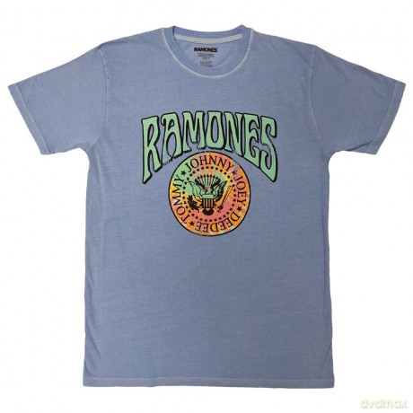 Ramones: Unisex T-Shirt: Crest Psych (Light Blue) (XX-Large)
