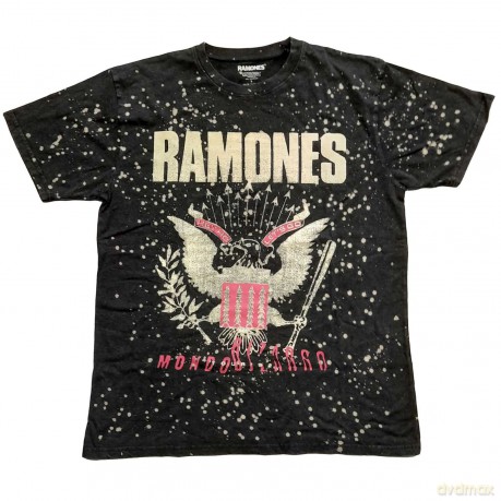 Ramones: Unisex T-Shirt: Eagle (Black) (Wash Collection) (XX-Large)