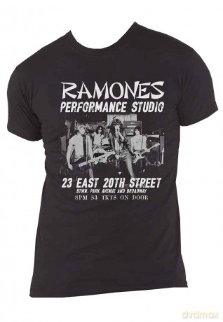 Ramones: Unisex T-Shirt: East Village (Black) (X-Large)