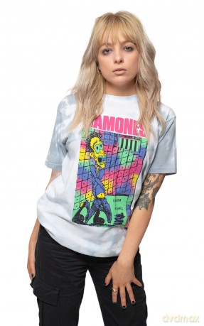 Ramones: Unisex T-Shirt: Escapeny (White) (Wash Collection) (Large)