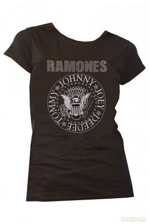 Ramones: Unisex T-Shirt: Presidential Seal (Black) (Embellished) (Large)