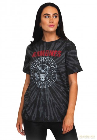 Ramones: Unisex T-Shirt: Presidential Seal 2 (Black) (Wash Collection) (X-Large)