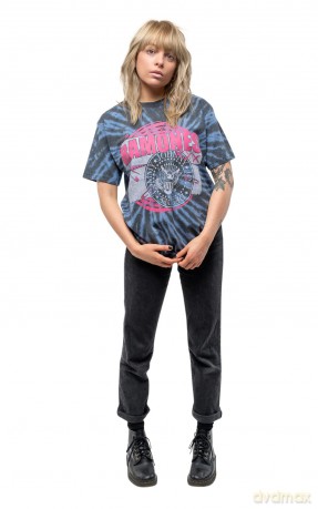 Ramones: Unisex T-Shirt: Punk Patch (Blue) (Wash Collection) (XX-Large)
