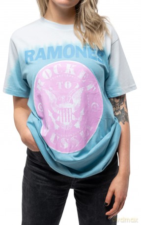 Ramones: Unisex T-Shirt: Rocket To Russia (Blue) (Wash Collection) (X-Large)