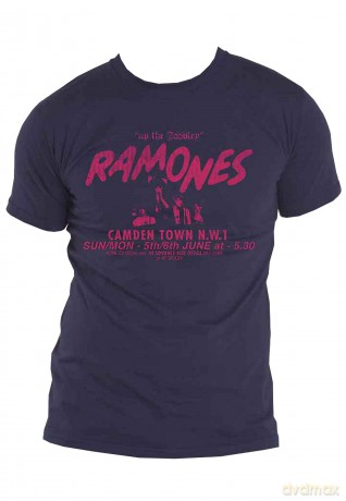 Ramones: Unisex T-Shirt: Roundhouse (Navy Blue) (Medium)